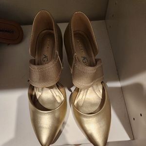 Gold Andrew Geller 'AG' heels